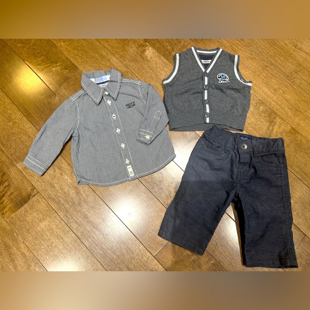 ⭐️BUNDLE 10 for $50⭐️MEXX KIDS • Stylish Kids Gray Shirt and Vest Set with pants